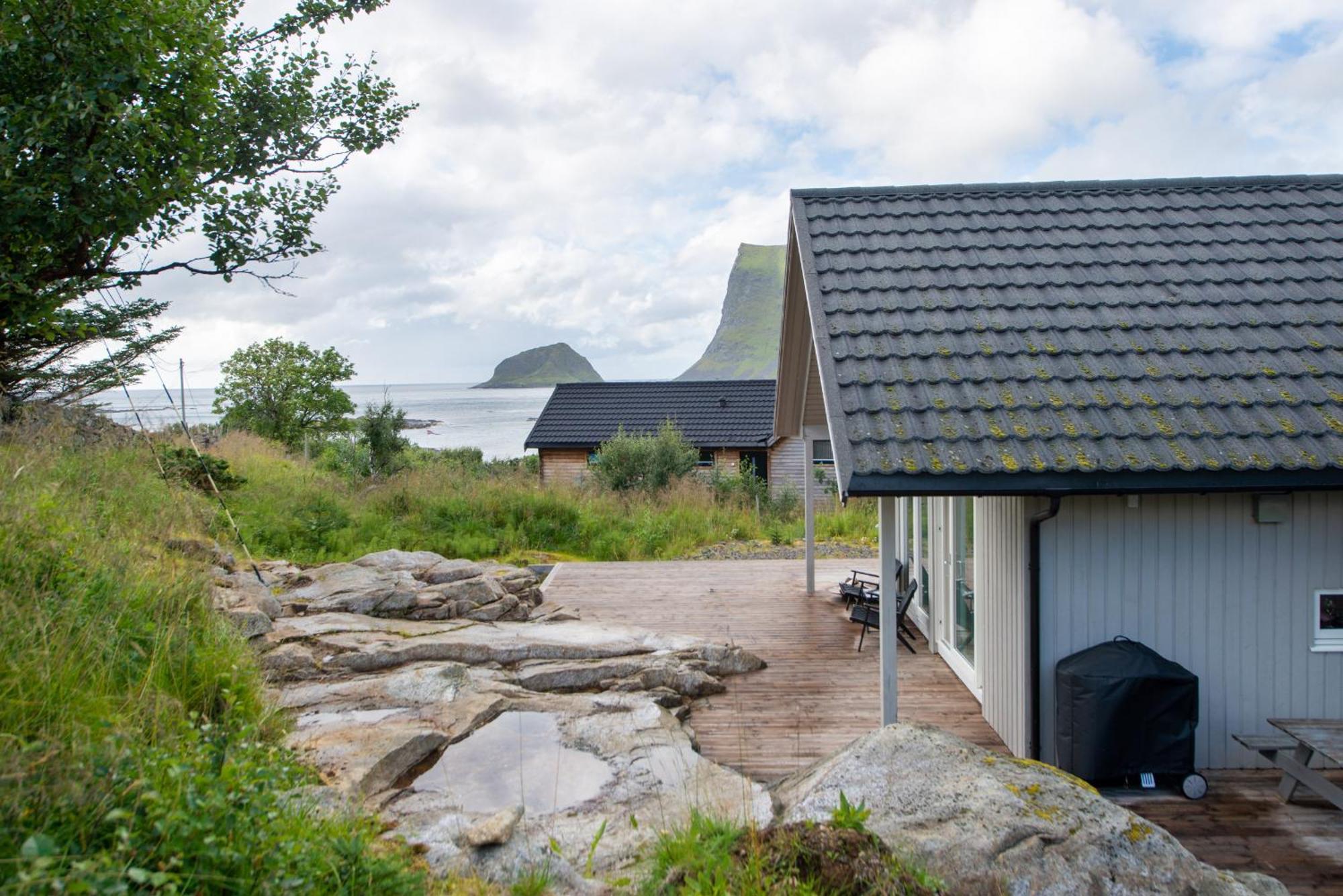 Haukland beach panorama Offersoya Bagian luar foto