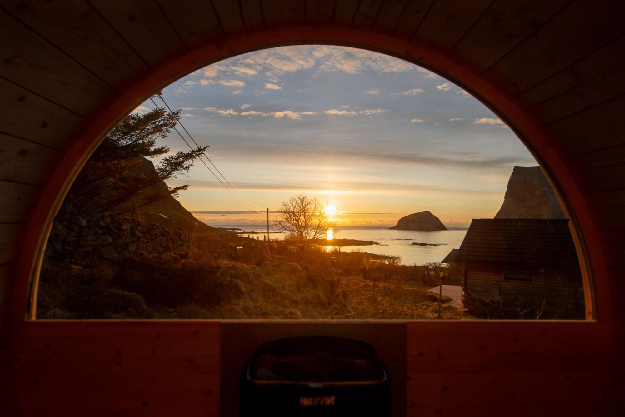 Haukland beach panorama Offersoya Bagian luar foto