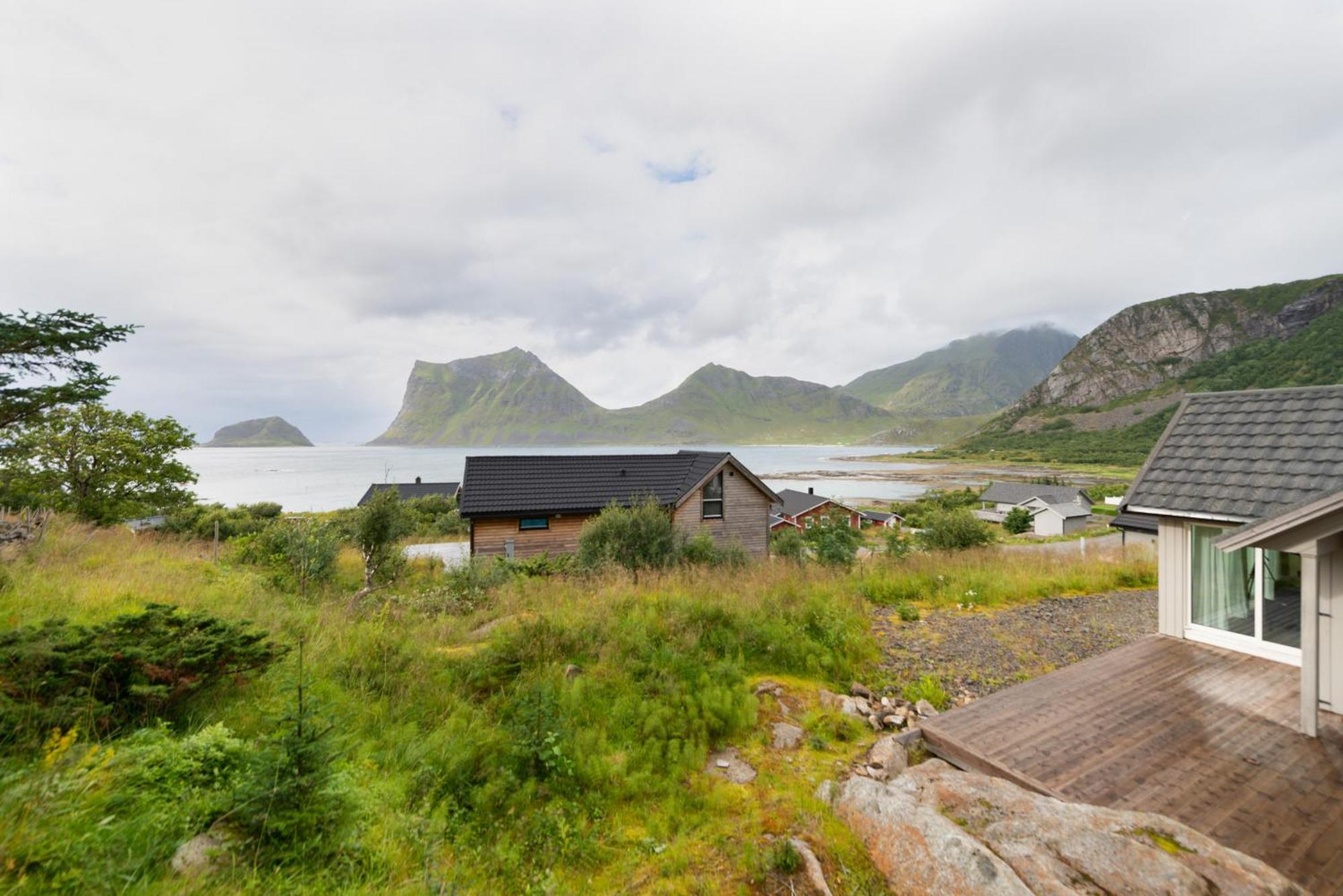 Haukland beach panorama Offersoya Bagian luar foto